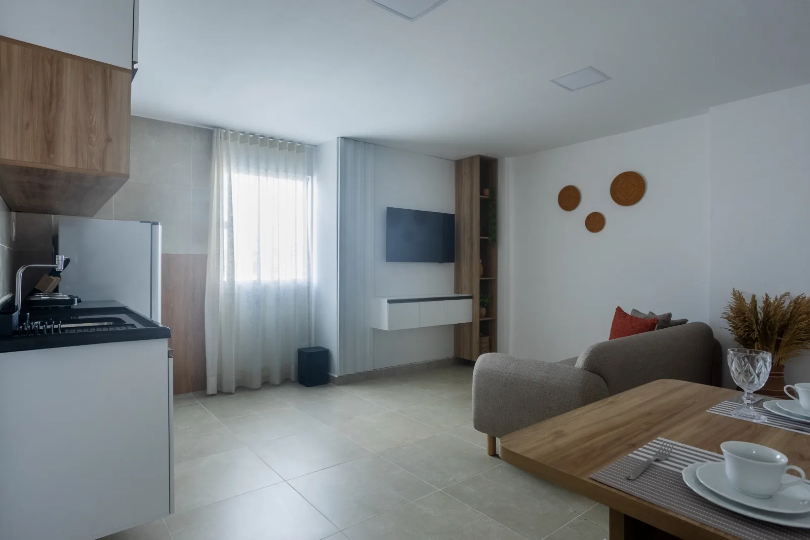 Sala integrada do Apartamento Triplo
